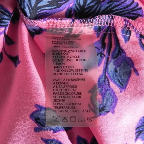 Dex Mini Dress Floral Sleeveless V-Neck 1/2 Zip Pockets - Size XS - Picture 6 of 7